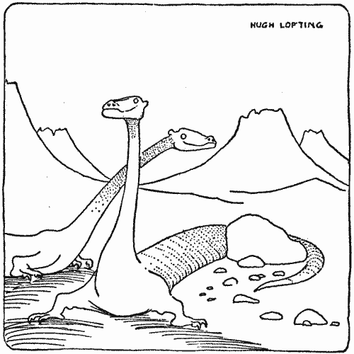 "A species of big lizard overran the Moon"