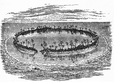 Coral island in the Pacific.