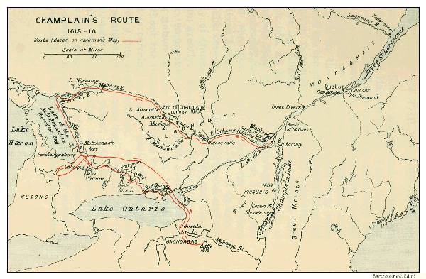 CHAMPLAIN'S ROUTE, 1615-16