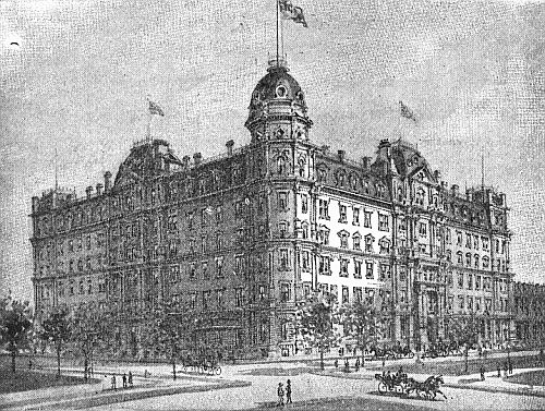 WINDSOR HOTEL AND DOMINION SQUARE.