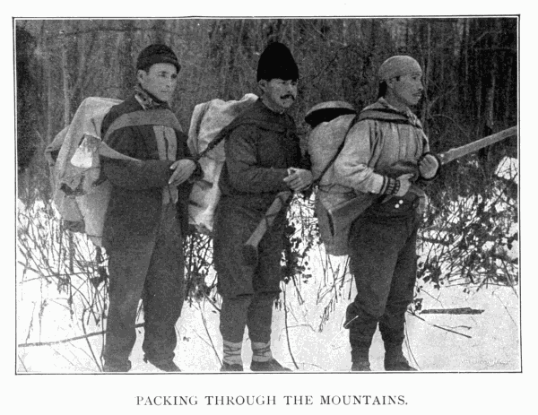 PACKING THROUGH THE MOUNTAINS.