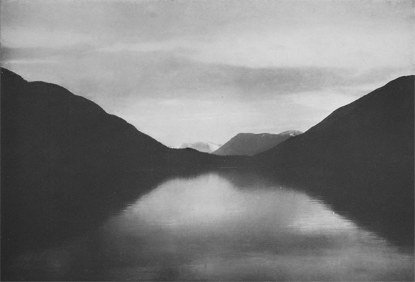 O'er soundless lakes, where the grayling makes a rush at the clumsy fly.