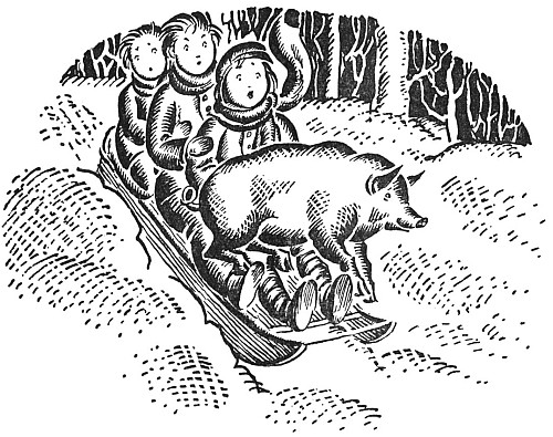 THIS PIG SAT DOWN ON JAMES